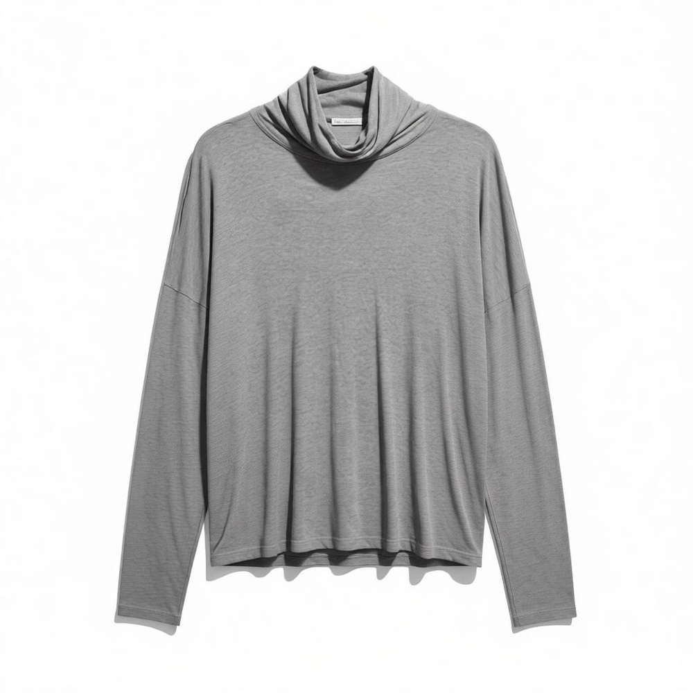 Abercrombie & Fitch Light Gray Turtleneck top size Large